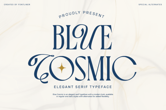 Blue Cosmic: A Serif Font for Graceful Editorial Design