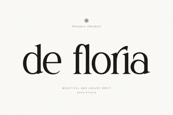 De Floria: A Timeless Serif Font for Handmade Creations