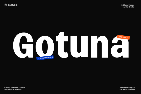 Gotuna: A Modern Sans Serif Font for Digital Design