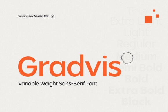 Gradvis: A Modern Sans Serif Font for Handmade Creations