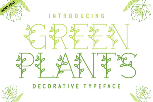 Green Plants Demo Font for Handmade Creations