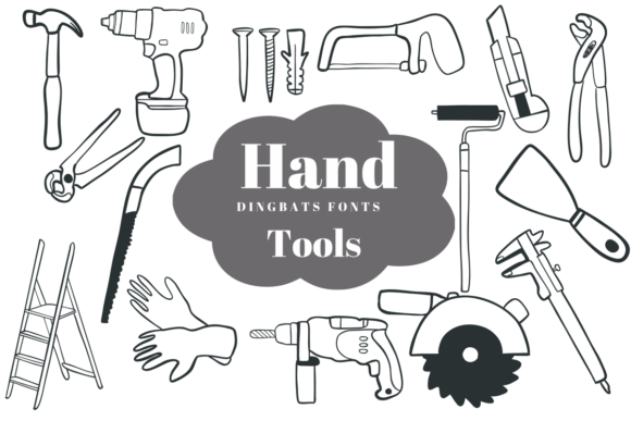 Hand Tools Font for Web Design