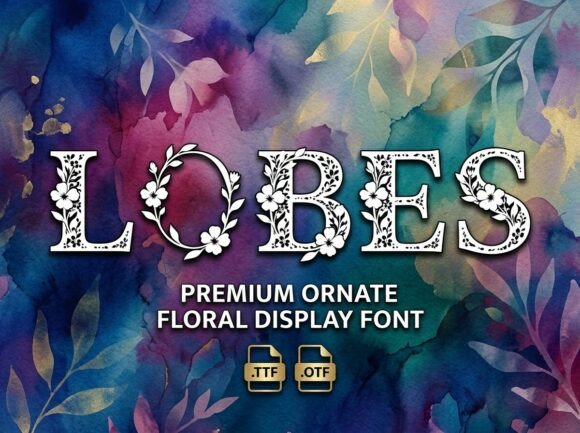 Lobes Display Font for Editorial Design