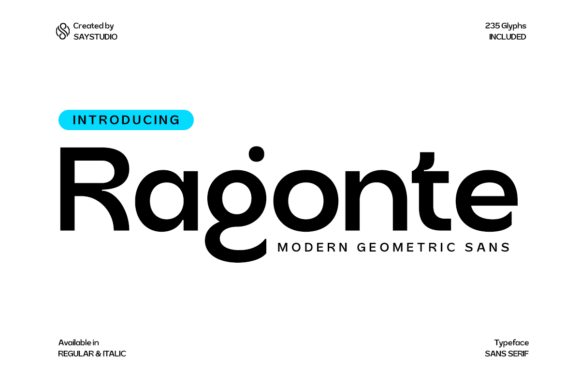 Ragonte: A Modern Sans Serif Font for Digital Design