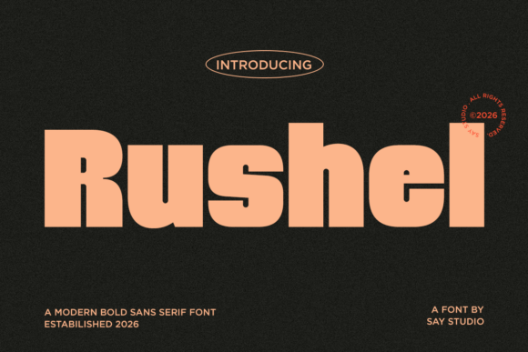 Rushel: A Bold Sans Serif Font for Handmade Creations