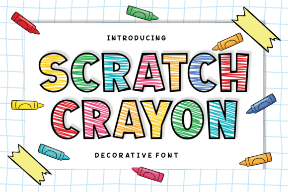 Scratch Crayon Font for Handmade Creations