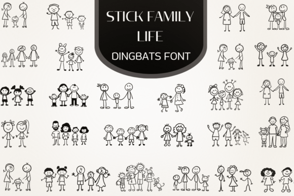 Stick Family Life: A Heartwarming Font for Branding Projects