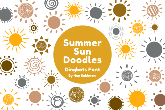 Summer Sun Doodles: A Charming Font for Bright Campaigns