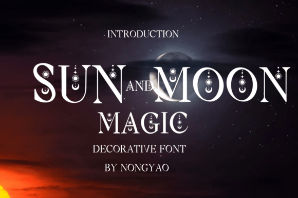 Sun and Moon Magic Font for Digital Creativity