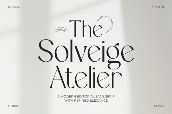 The Solveige Atelier: A Modern Sans Serif Font for Web Design